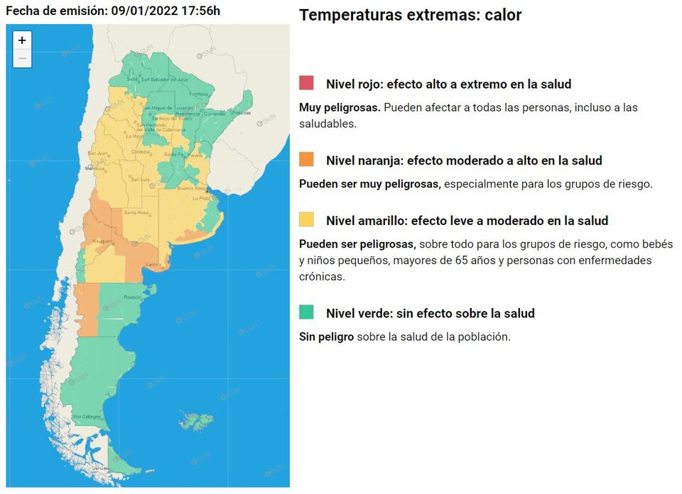 temperatura en buenos aires, cordoba, santa fe, caba y otras provincias de argentina afectadas por la ola de calor